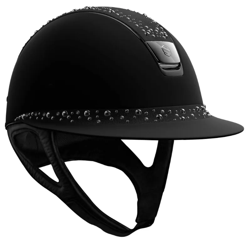 Custom Samshield Helmet - Miss Samshield Matt Black With Night Pearl Top M